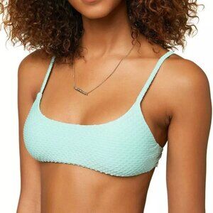 O'Neill Swimsuit Bikini Top Textured Medium Mint Green NWT $38